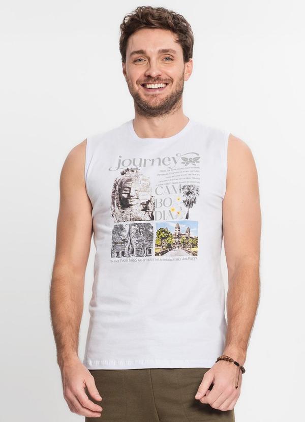 Vista 2 Regata Masculina Branco Rovitex Rovitex