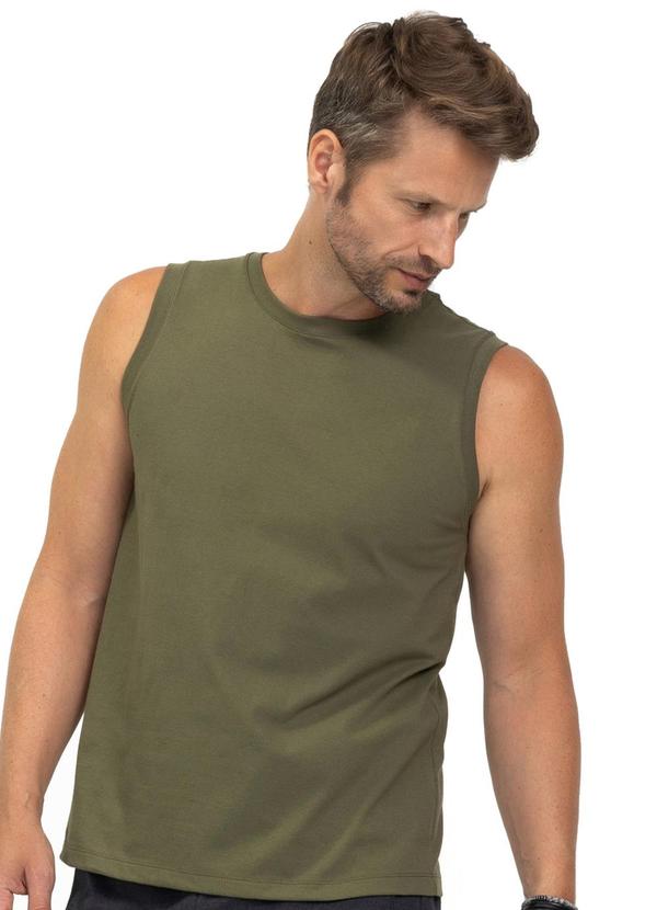 Vista 2 Regata Meia Malha Masculina Verde Diametro Diametro
