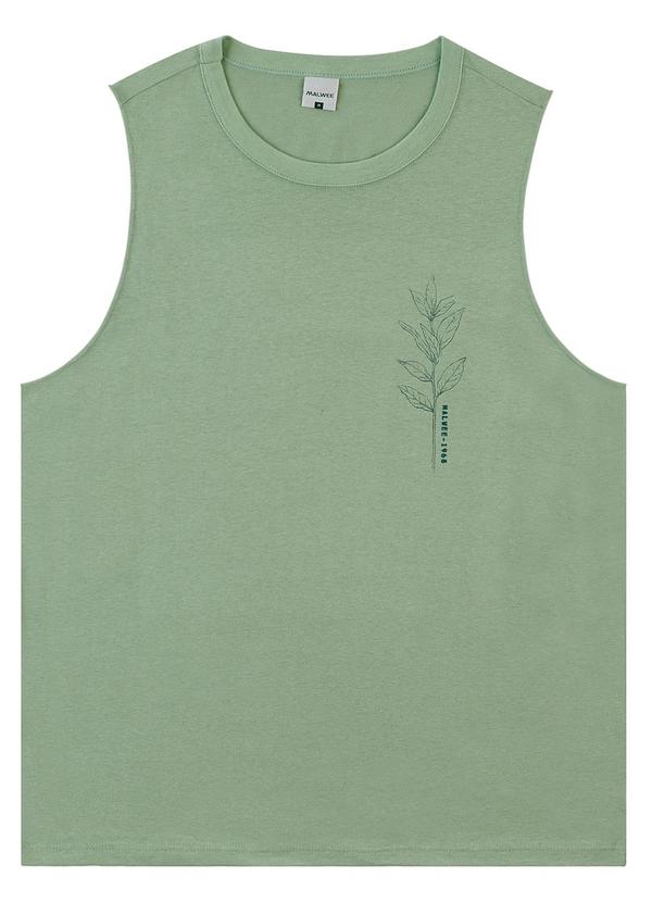 Regata Ocimum B em Malha Linho Verde Menta