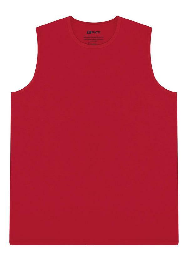 Regata Plus Size Básica em Meia Malha Vermelho