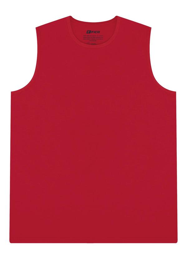 Regata Plus Size Básica em Meia Malha Vermelho