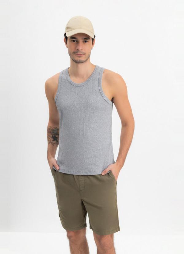 Regata Slim Masculina Cinza