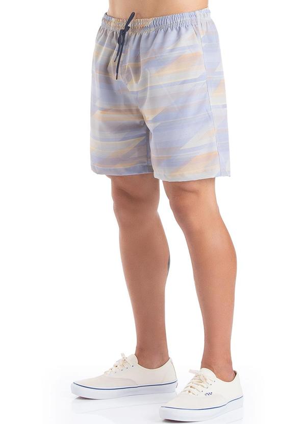Short Microfibra com Elastano Azul