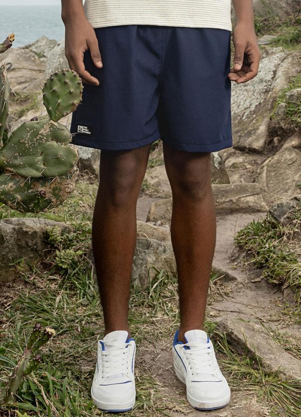 Shorts em Microfibra Azul