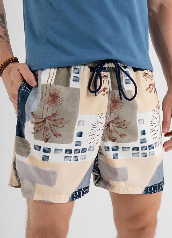 Shorts Masculino Microfibra Bege