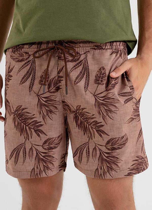 Shorts Masculino Microfibra Marrom