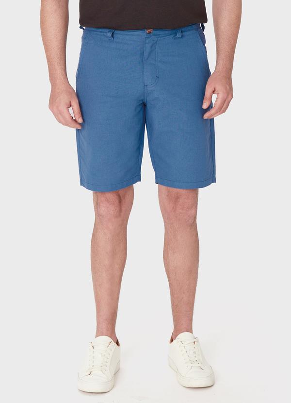 Shorts Masculino Slim em Sarja Azul