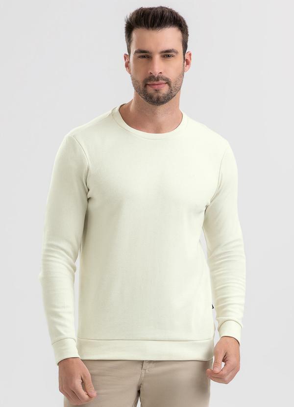 Suéter em Tecido Texturizado Off White