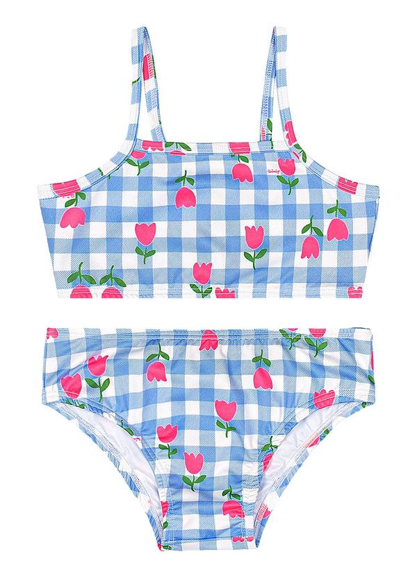 Biquíni Infantil em Malha Uv Dry Azul