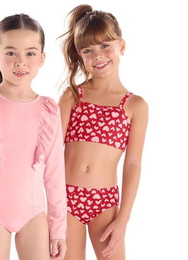 BiquÃni Infantil em Malha Uv Dry Vermelho