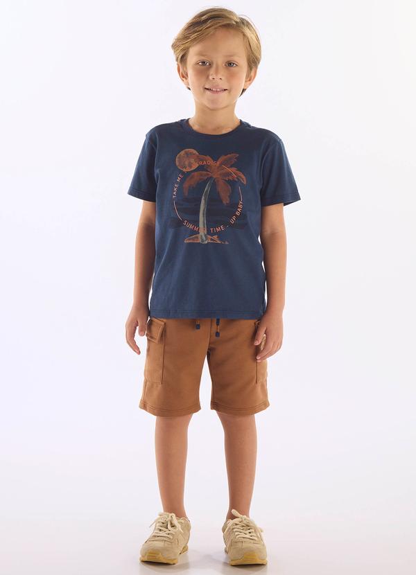 Conjunto Camiseta Summer Time Bermuda Azul