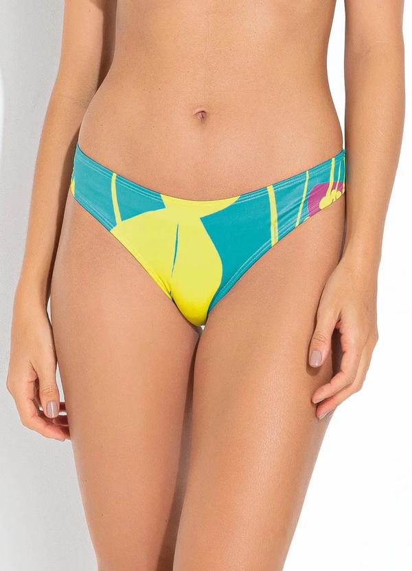 Vista 2 Calcinha Biquíni Floral em Malha com Elastano Quintess Quintess