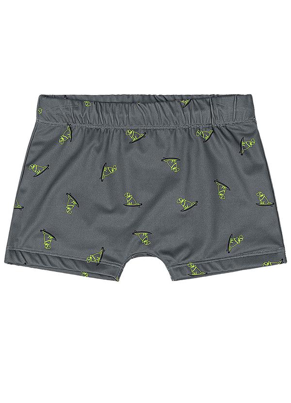 Sunga Boxer Infantil Estampada Cinza