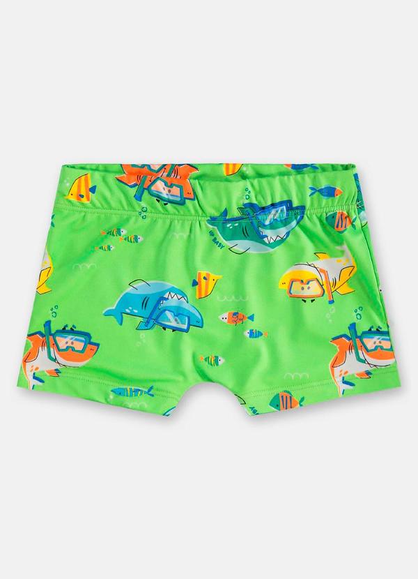 Sunga Boxer Infantil Fps+50 Forrada Up Baby Verde