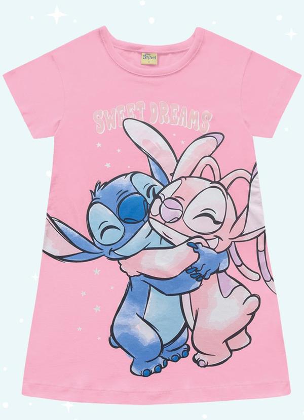 Camisola de Pijama Lilo & Stitch Rosa