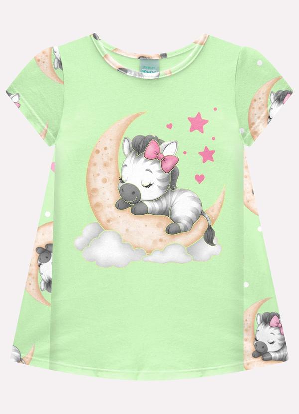 Camisola Infantil Menina Brilha no Escuro Verde