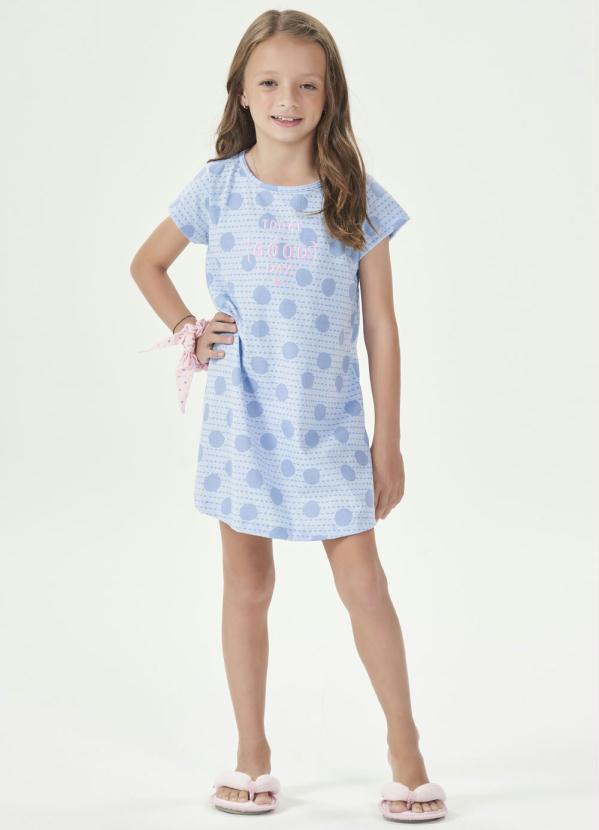 Vista 2 Camisola Manga Curta Infantil Azul Espaço Pijama Espaço Pijama