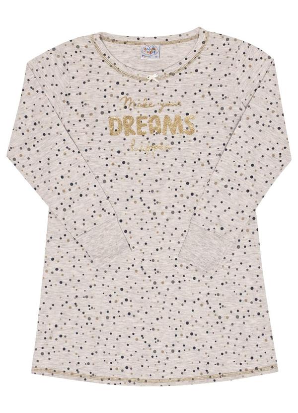 Camisola Meia Malha Feminina Cinza