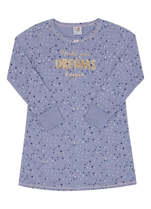 Vista 2 Camisola Meia Malha Feminina Roxo Pulla Bulla Pulla Bulla