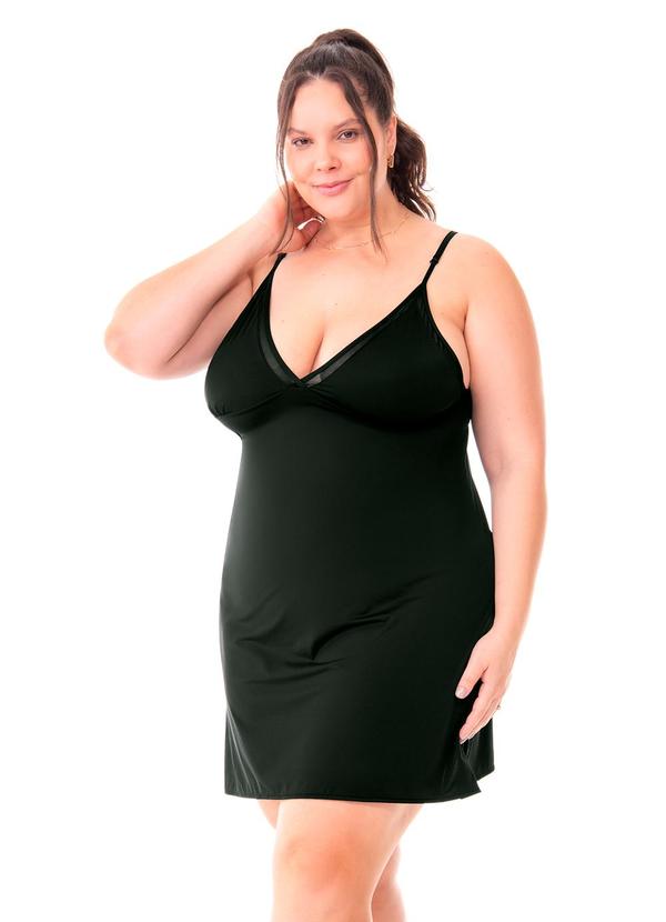 Camisola com Transparência Preto