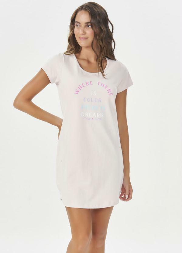 Camisetao Manga Curta Bege