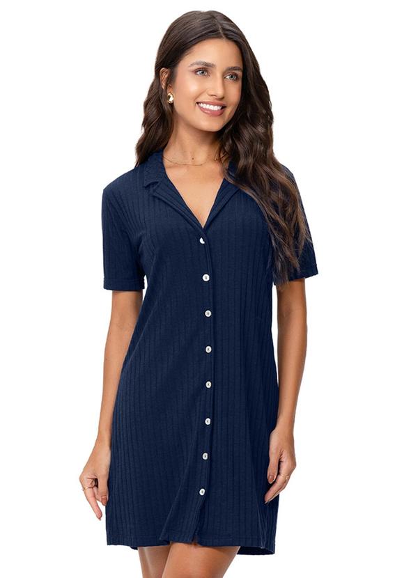 Camisola Americana Feminina Manga Curta Azul