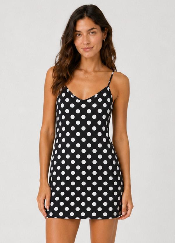 Camisola Feminina de Alça em Viscotorcion Preto