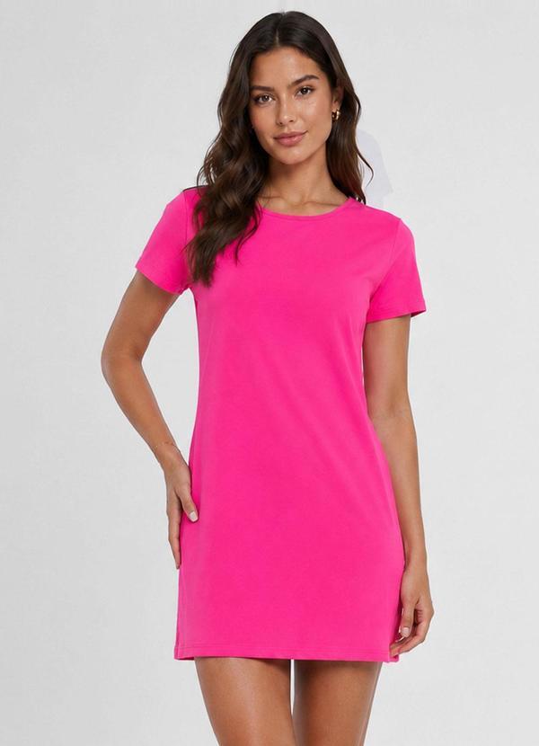 Camisola Feminina Lisa Decote Redondo Rosa