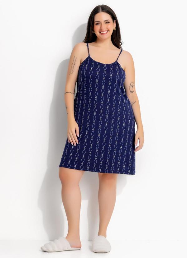 Camisola Floral Marinho em Malha Suede