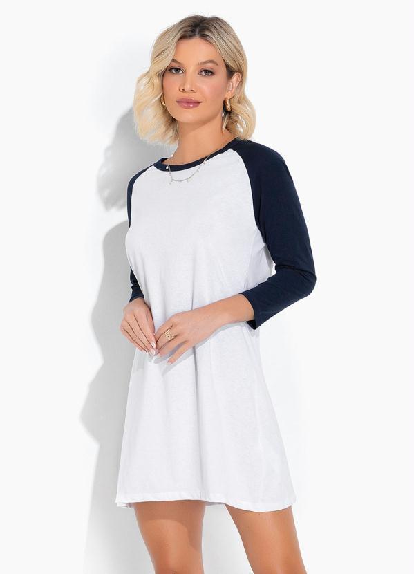 Vista 2 Camisola Lucinda Azul Marinho e Branco Alma Dolce Alma Dolce