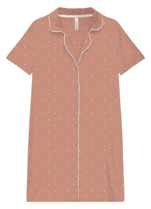 Camisola Poá em Viscose Coral
