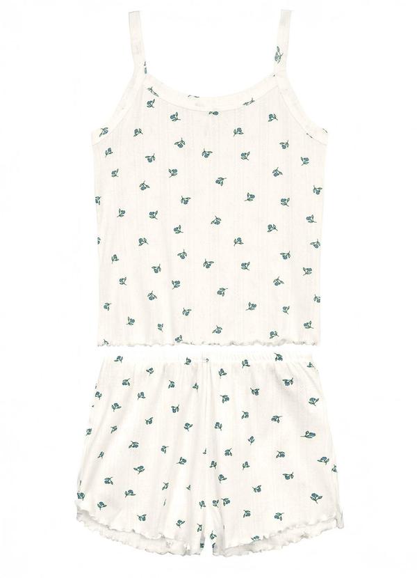 Pijama Curto Liberty Verde Claro