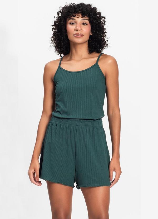 Vista 2 Pijama de Alça Feminino Verde Select Select