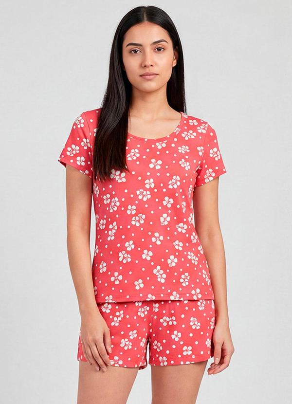 Pijama Feminina Short e Blusa Branco