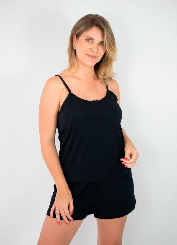 Pijama Feminino Alcinha Kelly Preto