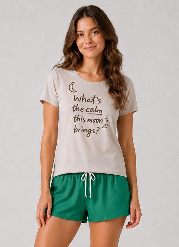 Pijama Feminino Blusa e Short Verde