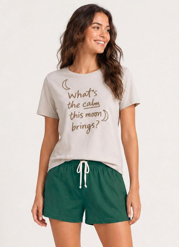 Pijama Feminino Blusa e Short Verde