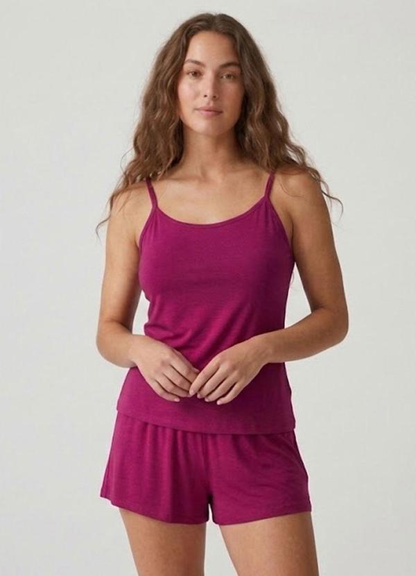 Pijama Feminino de Alças Vermelho