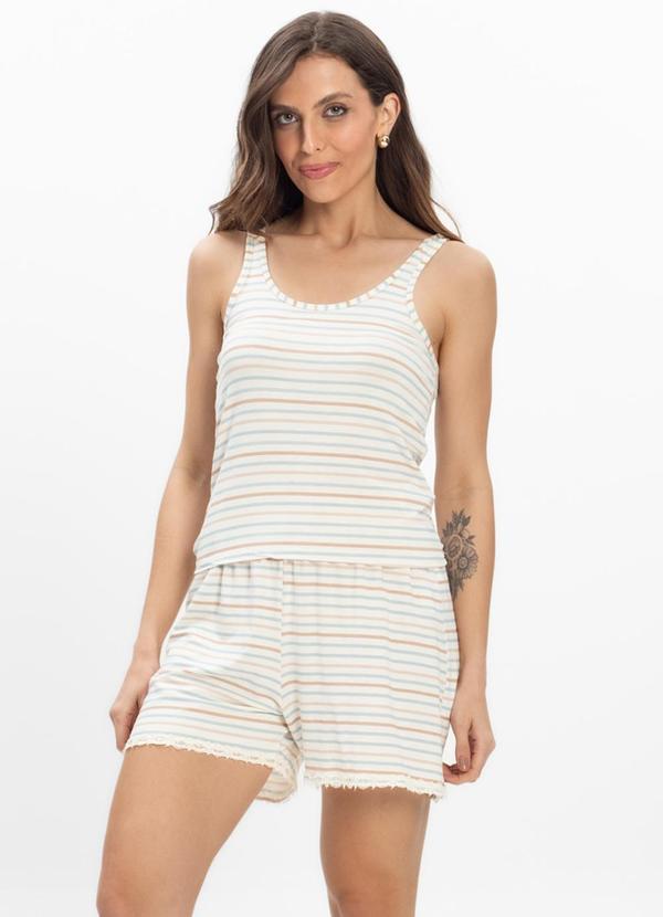 Pijama Regata Feminino Regata Azul
