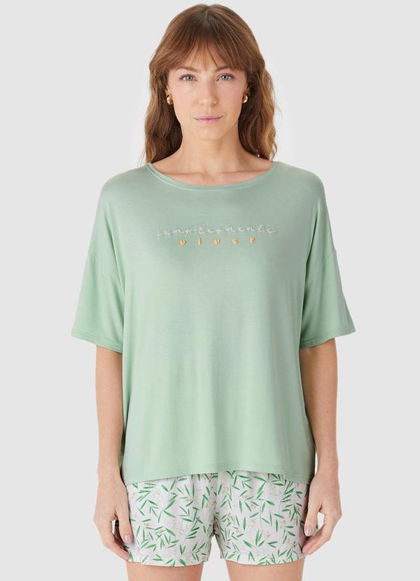 Pijama Simplesmente Viver Verde Menta