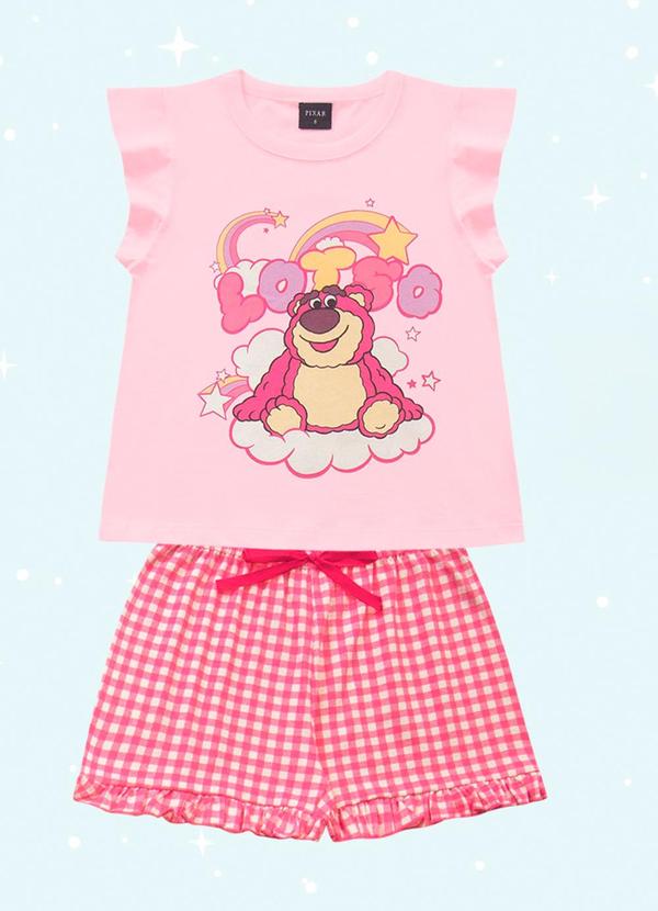Cj.Pijama Blusa/Short Lotso Rosa