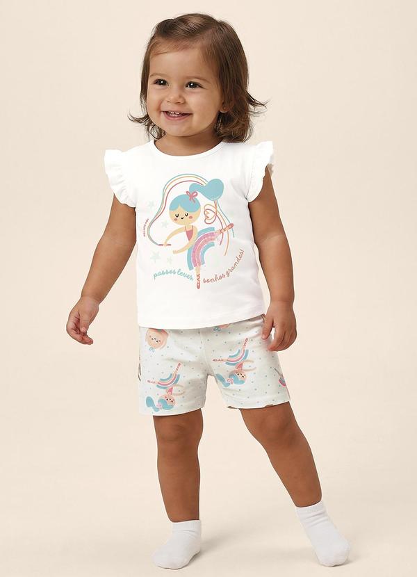 Pijama Bailarina que Brilha no Escuro Off White
