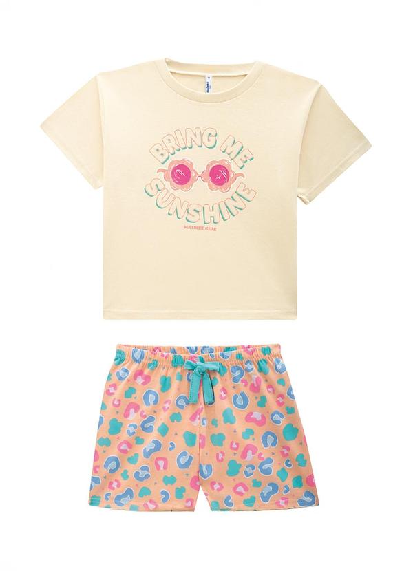Vista 2 Pijama Brilha no Escuro Off White Malwee Kids Malwee Kids
