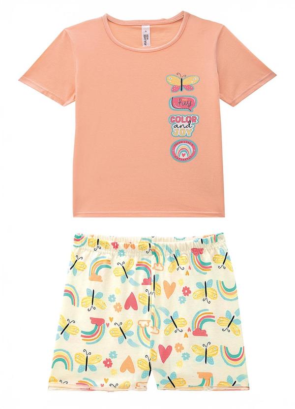 Pijama Color And Joy que Brilha no Escuro Coral