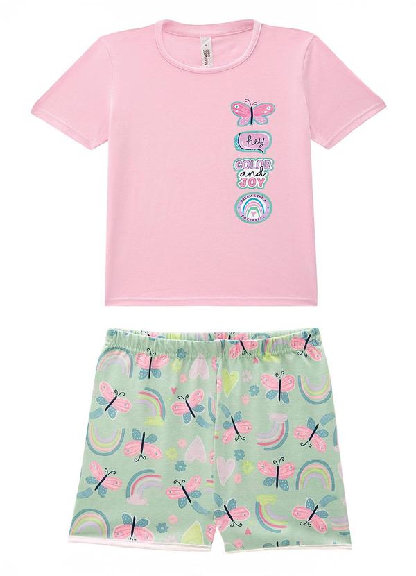 Pijama Color And Joy que Brilha no Escuro Rosa