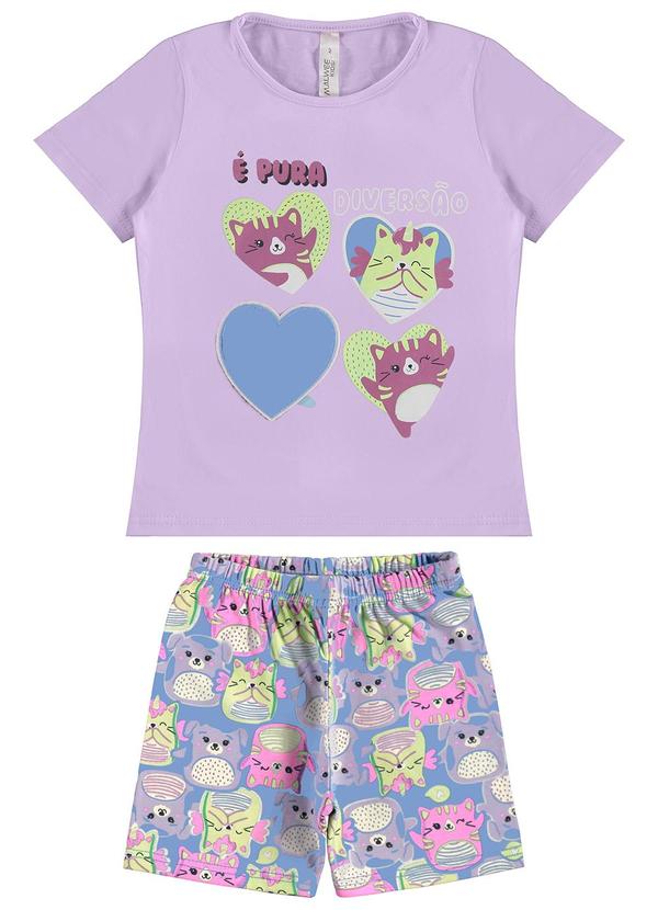 Vista 2 Pijama é Pura Diversão Lavanda Malwee Kids Malwee Kids