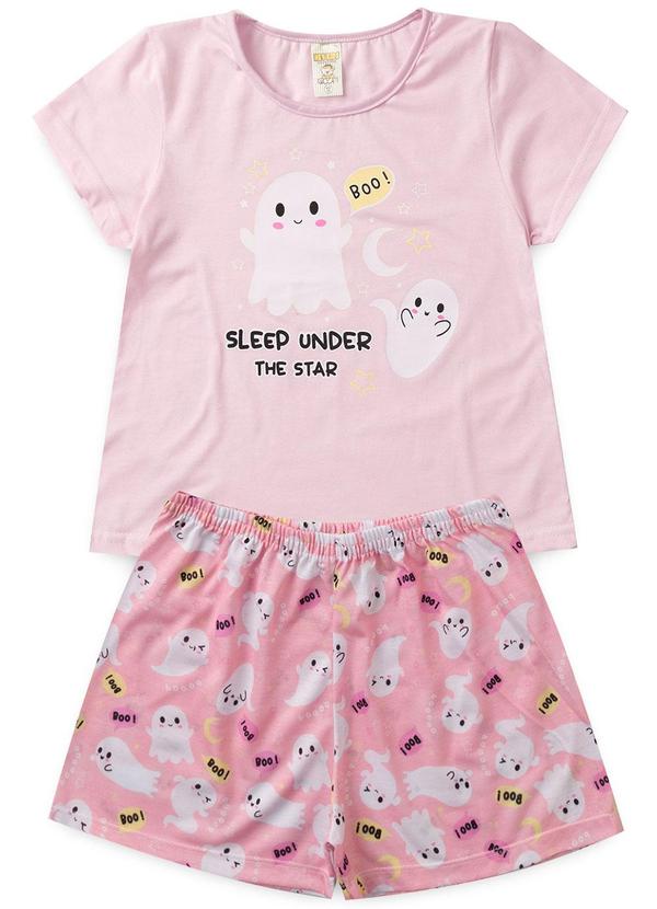 Vista 2 Pijama Feminino Verão Boo Rosa Atelie Da Crianca Atelie Da Crianca