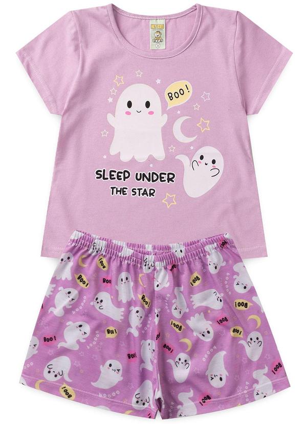 Vista 2 Pijama Feminino Verão Boo Roxo Atelie Da Crianca Atelie Da Crianca