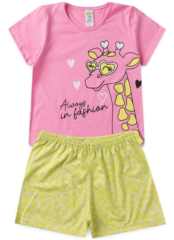 Vista 2 Pijama Feminino Verão Girafa Roxo Atelie Da Crianca Atelie Da Crianca
