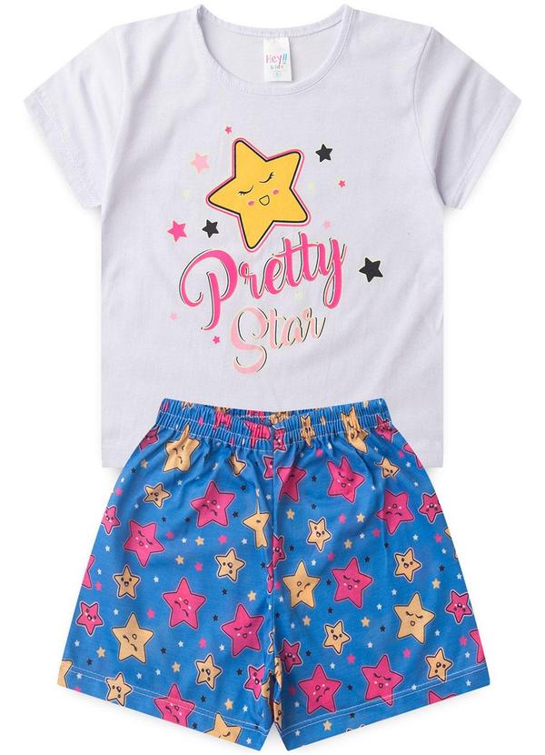 Vista 2 Pijama Feminino Verão Star Branco Atelie Da Crianca Atelie Da Crianca